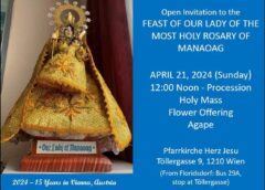Celebration of the Feast of Our Lady of Penafrancia in Vienna