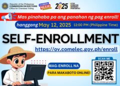 Self-Enrollment Deadline for Filipino Overseas Voters Extended to May 12, 2025