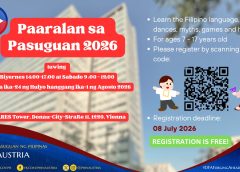 Embassy of the Philippines in Vienna Opens Registration for Paaralan sa Pasuguan 2026