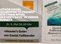 Author Daniel Faßbender to Present New Crime Novel “Heaven’s Gate” in Vienna on May 5